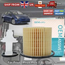 Oil Filter For Toyota Prius XW30 Prius Plug- in Hybrid 2009-2015 1.8L I4 Engine