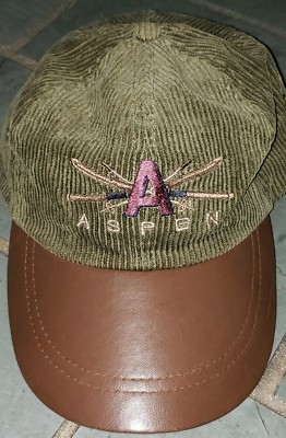 ASPEN green / brown vintage adjustable cap / hat - leather  display picture 3