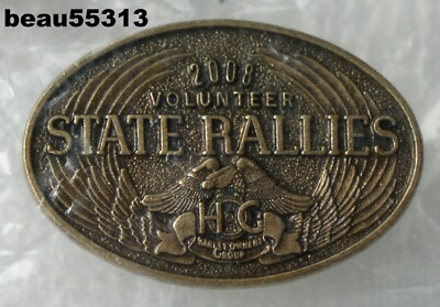  HARLEY DAVIDSON OWNERS GROUP HOG CHAPTER 2008 STATE VOLUNTEER VEST JACKET PIN 