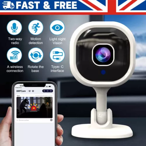 1080P HD Mini Security IP Camera CCTV Wireless WiFi Home Indoor Night Vision Cam - Picture 2 of 13