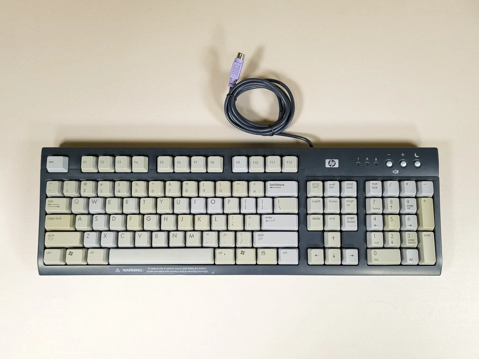 HP Keyboard 5187-3549 Model 5107 Wired PS/2 Retro Vintage Cleaned READ NOTES - Image 2 of 4