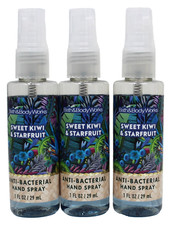 Bath Body Works Sweet Kiwi  Starfruit Anti Bacterial Hand Sanitizer Spray Lot 3