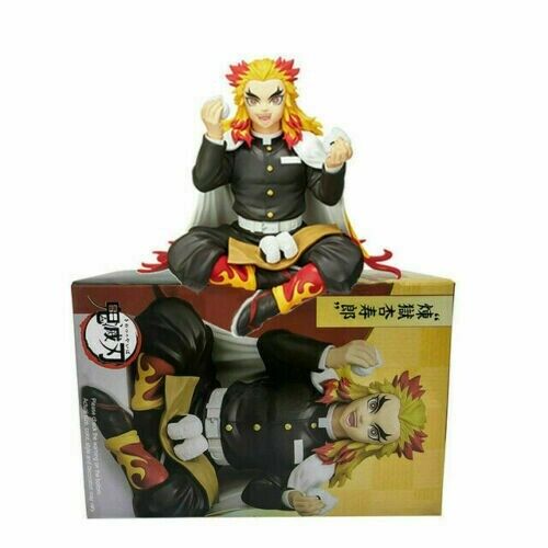 Demon Slayer Rengoku Kyojuro Flame Hashira Eating Rice Balls Anime Figure