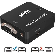 VGA to HDMI Mini Full HD Video 1080P Audio Converter Adapter for PC Laptop DVD