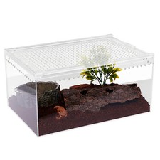 2.5 Gallon Magnetic Acrylic Large Enclosure Reptile Breeding Box Terrarium Cage