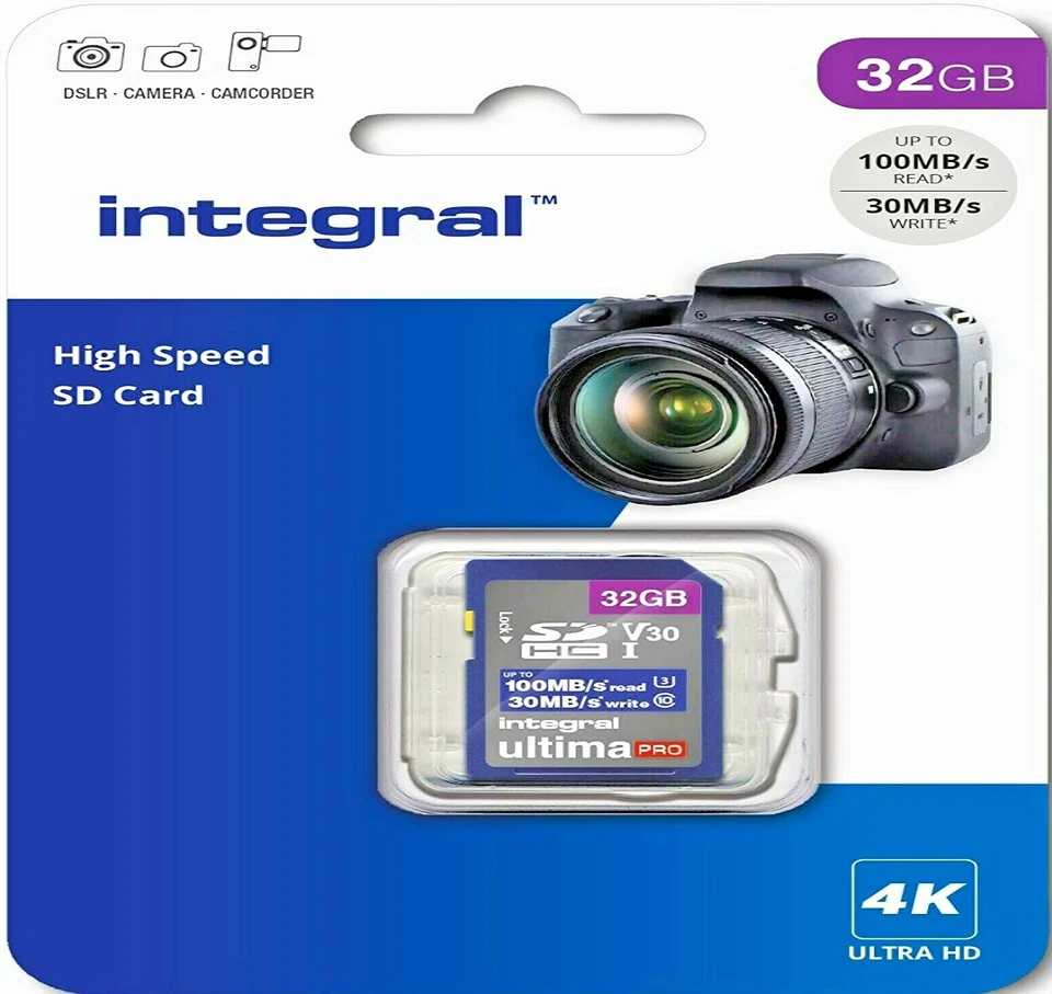 32GB SD Card U3 Memory For PANASONIC Lumix DMC-TZ70,DC-S5K,DC-S5 Camera (4K) - Image 2 of 2