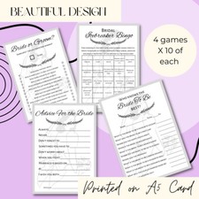 Ultimate Bridal Shower / Bachelorette Hen Do pack - 40 cards / 4 different games