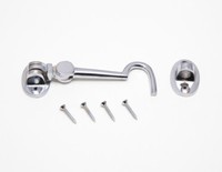Cabin Hook And Eye Silent 3 Schuppen Tor TüR Schloss Chrom & Schrauben-Set 3-Tlg