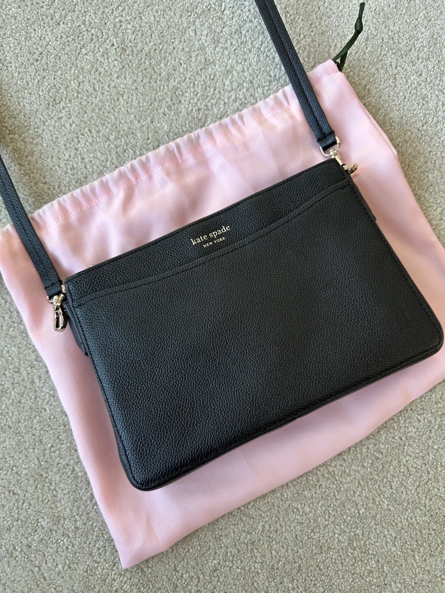 Kate Spade New York Margaux Medium Convertible Crossbody Bag Black Retail  $198