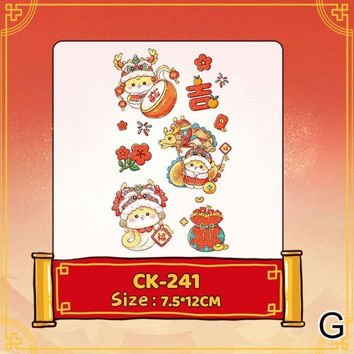 New Year 2025 Children's Face Stickers Cartoon Creative Wealth W1B7 9CS5 - Zdjęcie 16 z 18