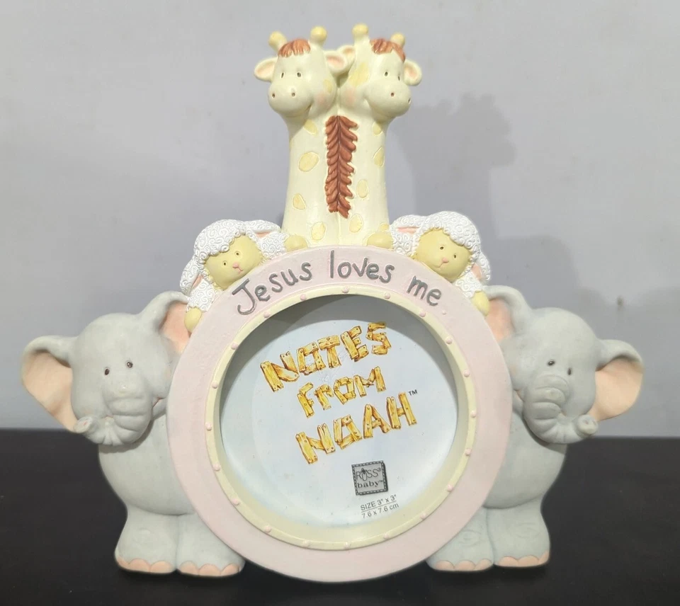 Russ" 3"x3" Dos por Dos "Jesús Me Ama" Notas del Marco de Fotos de Noé Foto 2 de 4