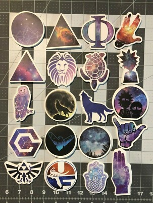 Galaxy Colored Adult Humor Decal / Sticker Decal Skateboard- Your Choice!6F