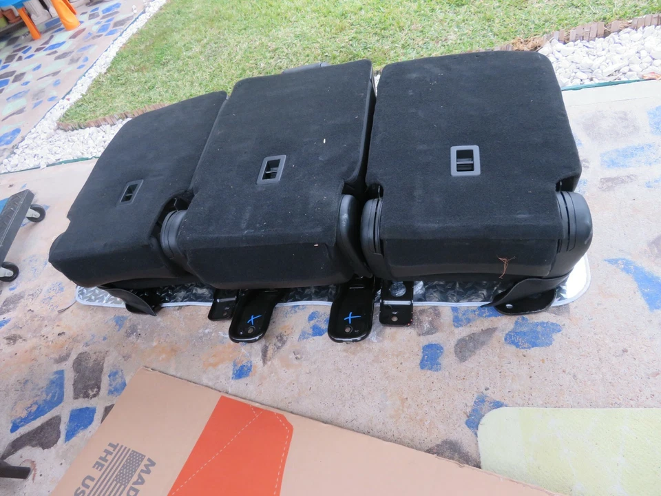 2020 Ford Explorer Police Interceptor Utility Black 2nd Row Rear Seats 3 PC Set - Image 2 of 4