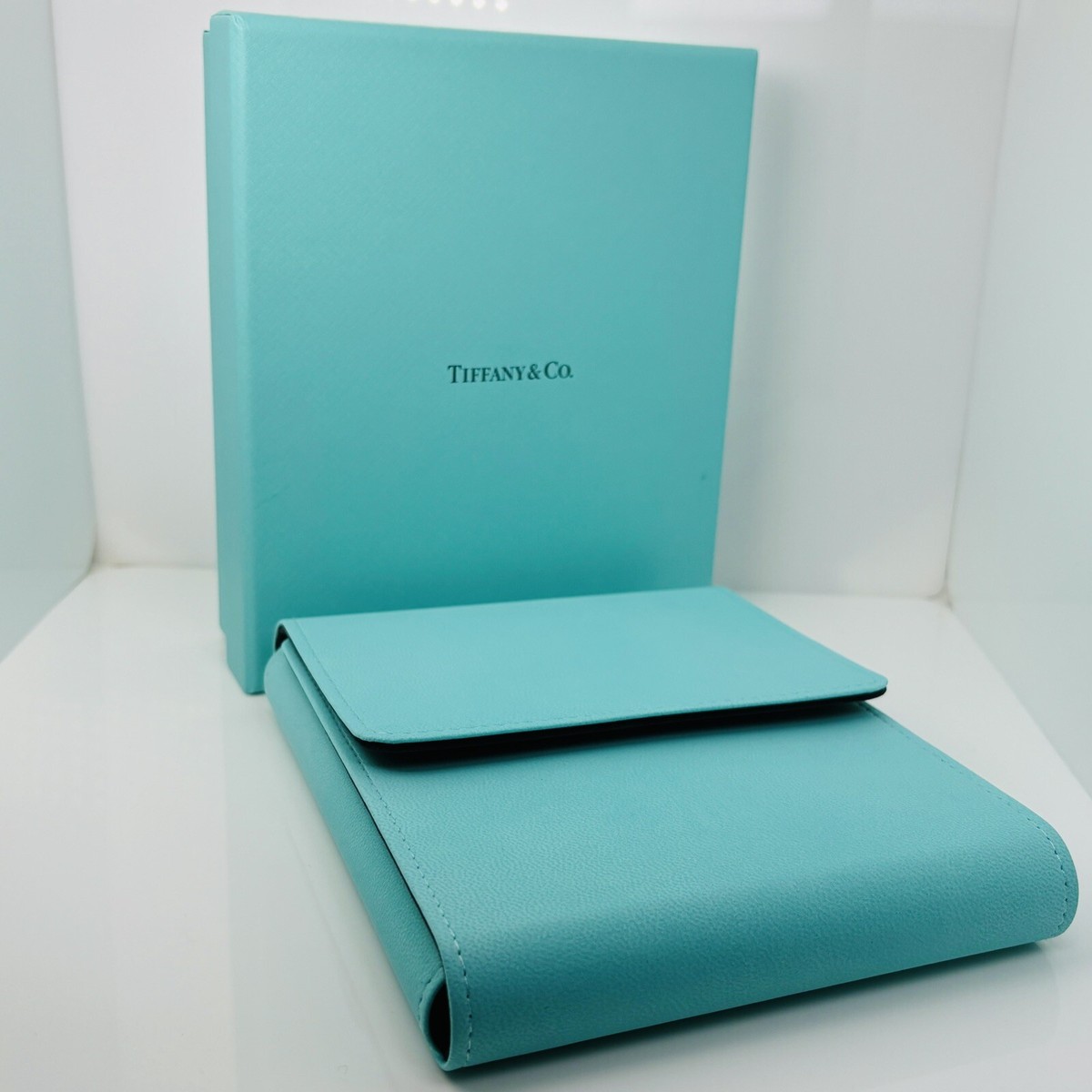 Tiffany Blue Leather Folding Necklace Presentation Blue Travel