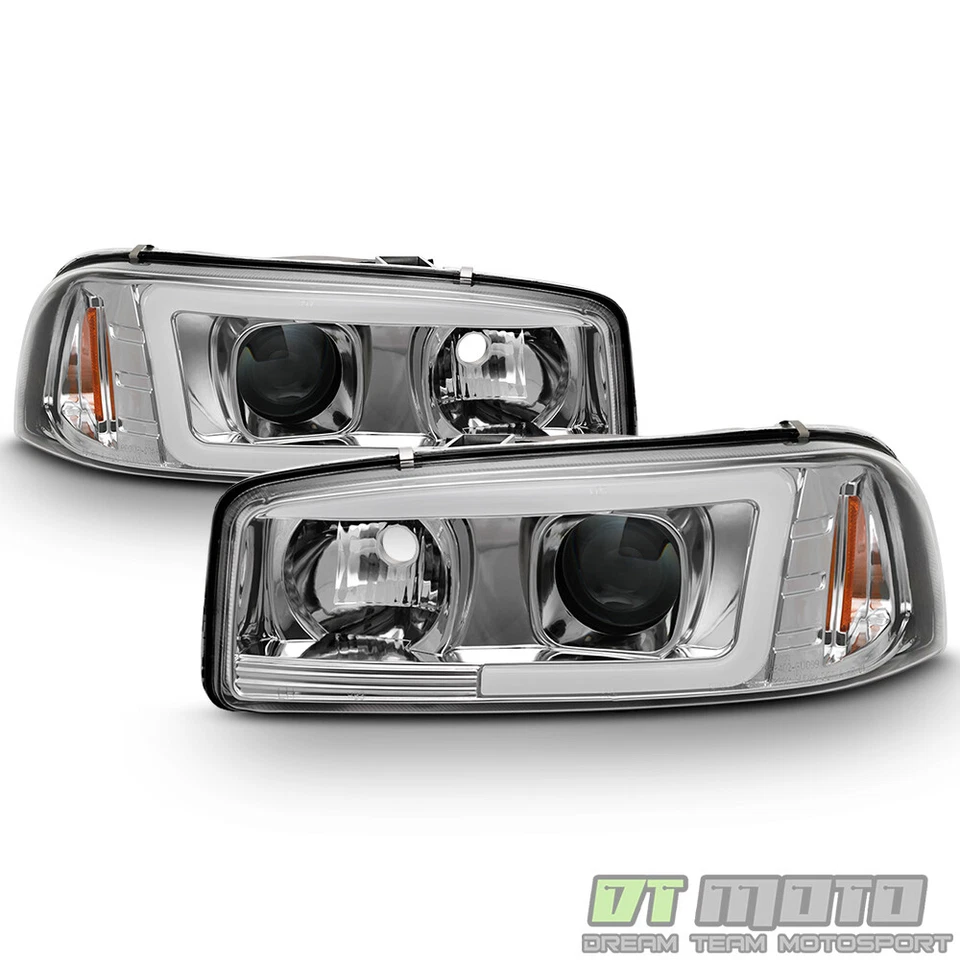 Faros proyectores tubo LED 1999-2006 GMC Sierra Yukon + luces de parachoques Foto 2 de 4