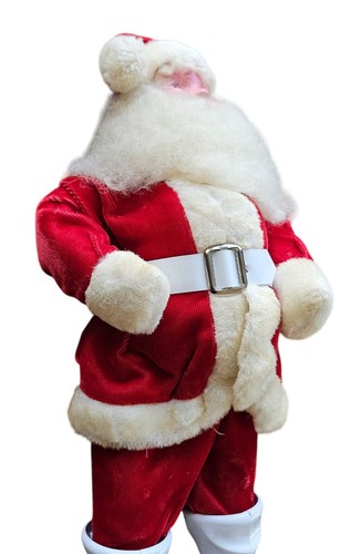 VTG Harold Gale 14.5" Santa Claus Figure Large Plush Doll Red Velvet Wired Arms - Picture 5 of 8