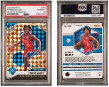 2020 Panini Mosaic NBA Debut Tyrese Maxey Reactive Orange #263 PSA 10 Gem Mint