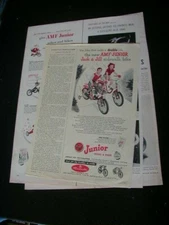 Vintage lot of 6 AMF junior bicycle magazine print ads 1952-1954 tricycle