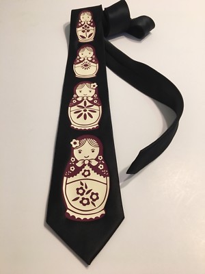Russian Dolls Necktie, Matryoshka Tie, Cool And Unique, New