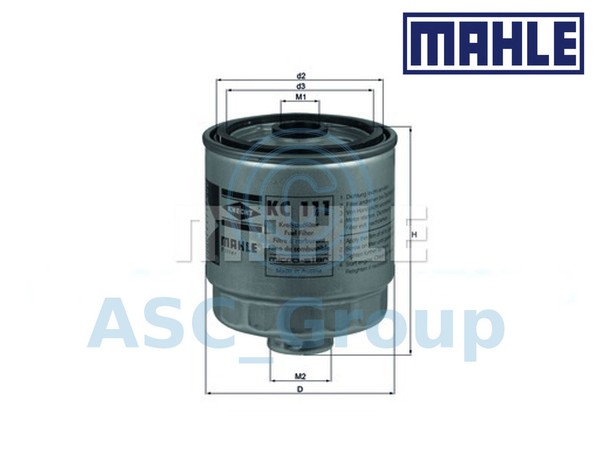 Original Mahle Ersatzmotor Schraubt Kraftstofffilter KC 111-image