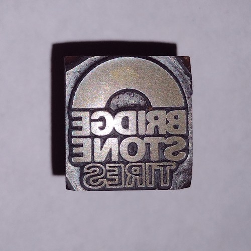 Bridgestone Tires Letterpress Printers Block Antique - Picture 9 of 9