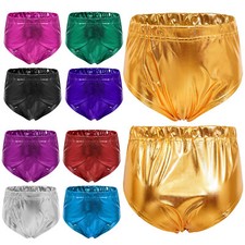 Kids Girl Shorts Stage Performance Briefs Soft Costume Sports Underwear Shiny