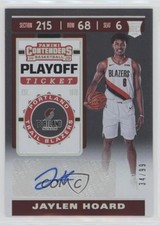 2019 Contenders Rookie Sticker Playoff Ticket 34/99 Jaylen Hoard #152 Auto 1a07