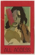 Mick Jagger 1988 Primitive Cool concert tour Backstage Pass - Rolling Stones