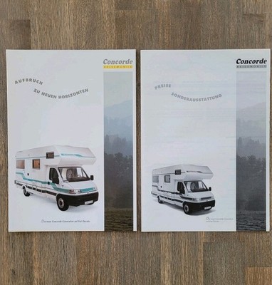 Fiat Ducato motorhome Concorde brochure + price list/brochure + pricelist/folleto/brosura