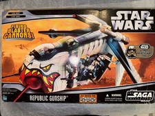 Star Wars Republic Gunship Saga Collection Tiger Shark Cartoon Network 2006 New