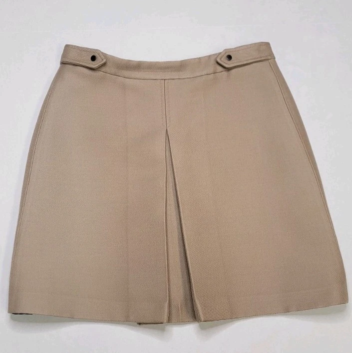 Falda para mujer BELSTAFF plisada de lana mezcla de algodón línea A talla 42 hecha en Italia Foto 4 de 4