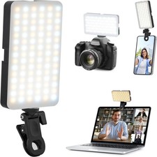 Portable 90 LED Selfie Light for iPhone   Rechargeable Ring Light for Photos, Vi