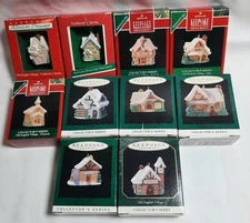Hallmark Miniature OLD ENGLISH VILLAGE Series COMPLETE Set of 10 1988-1997