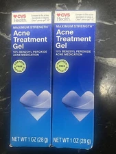 CVS Health Maximum Strength Acne Treatment Gel, 1.0 oz Lot of 2 *NEW*