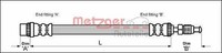Metzger Bremsschlauch Links, Rechts, Vorderachse U.A. FüR CitroËN, Fiat, Lancia