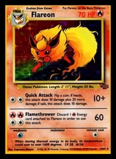 25+ Pokémon TCG Flareon Jungle 3/64 Holo Unlimited Holo Rare for
