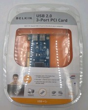 Belkin: USB 2.0 3-Port PCI Card - 2 External/1 Internal Port - Brand New Sealed