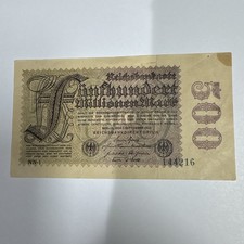 Weimar hyperinflation note 500 Mark