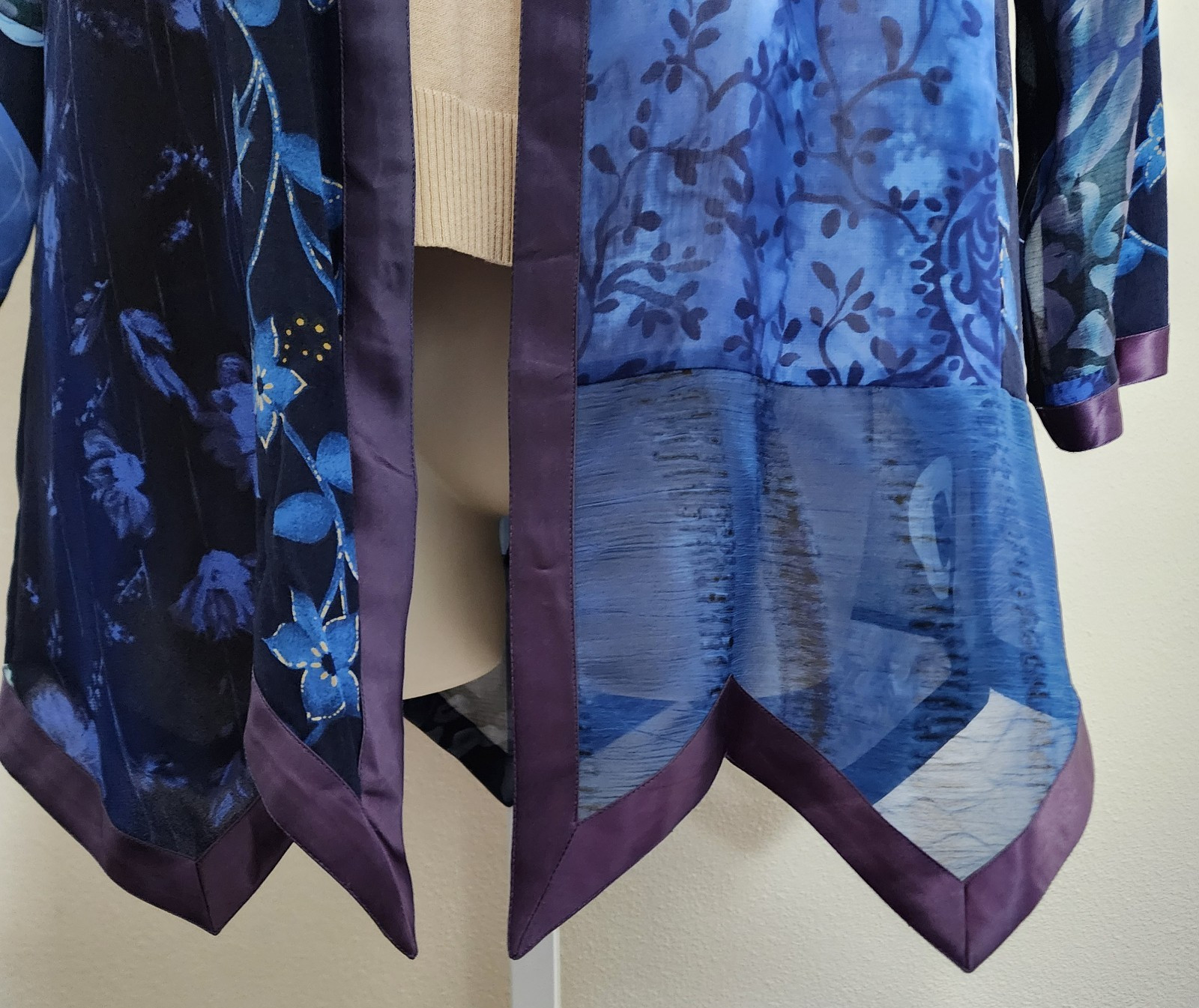 Maggie Shepherd Jacket Blue Patchwork Mixed Print… - image 5