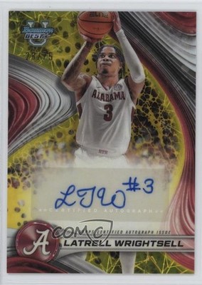 2024 Bowman U Best of Yellow Lazer Refractor 28/75 Latrell Wrightsell Auto 0bg8
