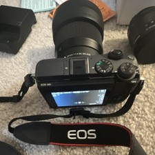 Canon EOS M6 Mirrorless Interchangeable Lens Digital Camera Black with sigma 56 