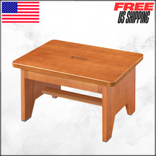 Wooden Step Stool 9.1" High for Adults  Kids 550lb Capacity Bed Kitchen Riser