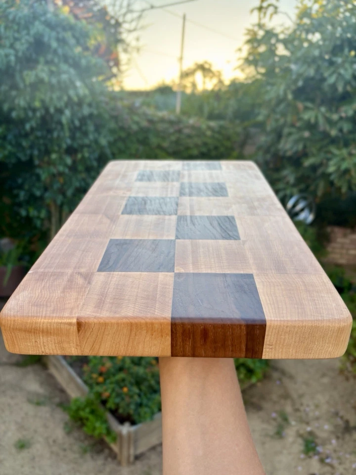 PREMIUM Handmade End Grain Cutting Board – Maple & Walnut Butcher Block - Image 3 of 3