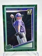 2025 Panini Donruss Rated Prospects Jared Thomas #147 (RC) Green Lazer