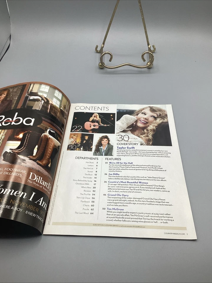 TAYLOR SWIFT Photo Covers 2010 Country Weekly INTERVIEW-11/1/2010 - Image 3 of 4