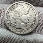 1914 D Barber Dime. 90% Silver.  Nice Higher Grade Old US Coin!
