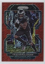 2021 Panini Prizm Red Shimmer Prizm 3/35 Travis Fulgham #218 0xh3