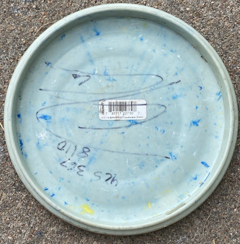 173-174g BANGER-GT Jawbreaker Putter Disc Golf Blue Glows In Dark