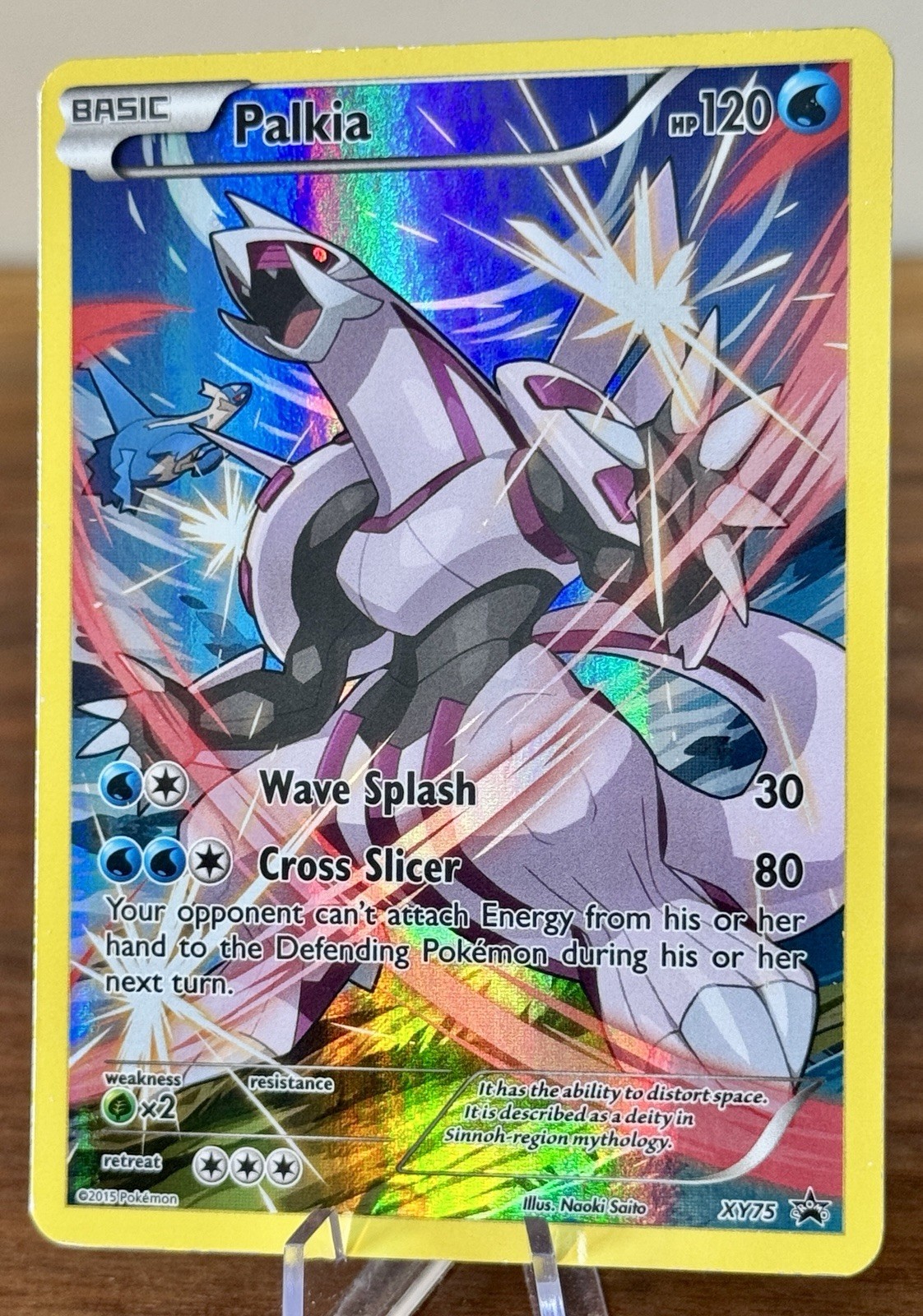 Pokémon Palkia XY XY75 Holo Black Star Promo 2015 TCG Card English Full Art