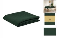 Tischdecke Rechteckig DunkelgrüN 140X260 Cm Leinen-Optik